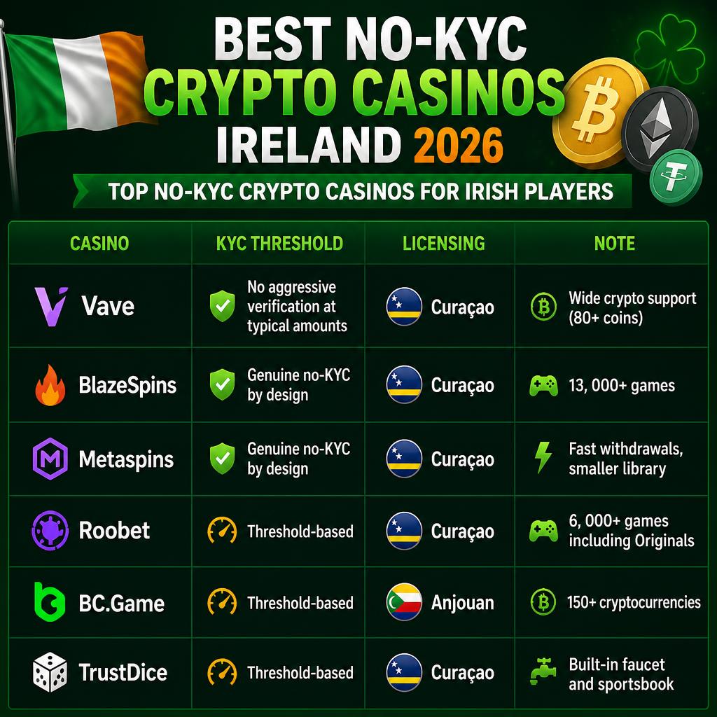 no kyc crypto casinos ireland